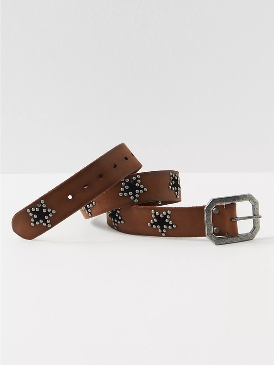 Free People Accessories - Free People Starcrossed Studded Belt -  Bronze Age - Size S/M